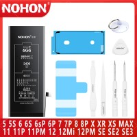 NOHON Battery For iPhone 7 6S 7 8 Plus X XR XS MAX 11 12 13 Pro Max Mini SE SE2 SE3 5 6 S 7P High Capacity Mobile Phone Bateria