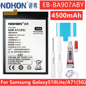 NOHON Battery For Samsung Galaxy S10Lite A715G EB-BA907ABY Replacement Mobile Phone Bateria free tools